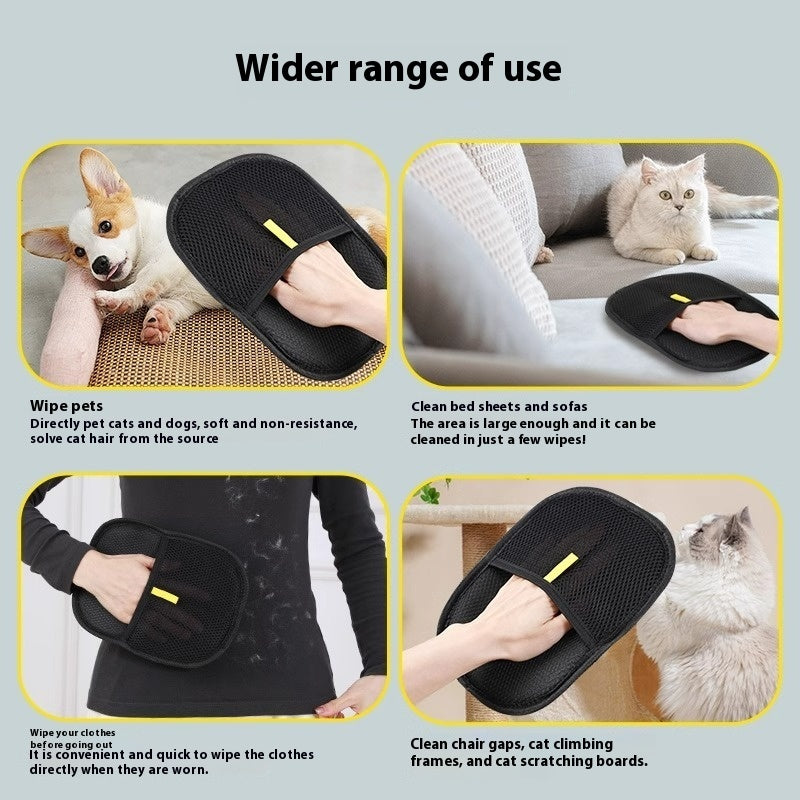 Pet Hair Remover Glove - Deshedding Brush Mitt for Dogs, Cats & Rabbits