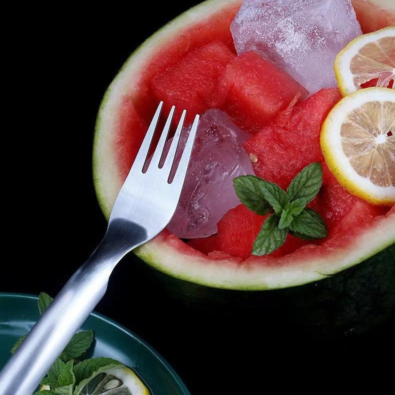 2-in-1 Watermelon Slicer Fork - Stainless Steel Fruit Cutter Tool