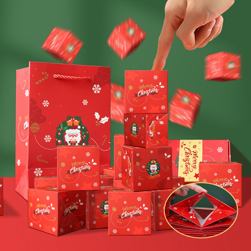 Christmas Eve Surprise Box – Creative Gift Box with LED Light, Festive Reveal Box for Kids & Adults, Holiday Celebration Gift